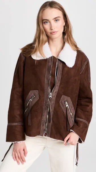 Куртка Moon River Shearling Mustang, коричневый