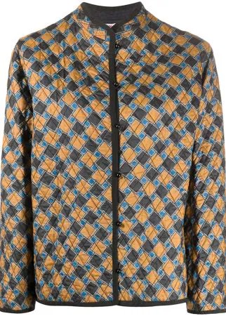 Yves Saint Laurent Pre-Owned стеганая куртка с геометричным узором