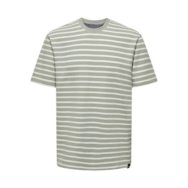 Футболка с коротким рукавом Only & Sons Kian Reg Seersucker, зеленый