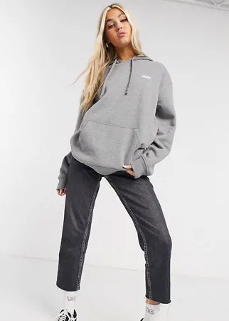 Серый худи в стиле oversized с маленьким логотипом слева на груди Vans – эксклюзивно для ASOS-Белый