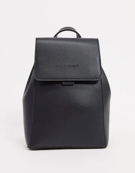 Мини-рюкзак с клапаном без подкладки Claudia Canova-Черный