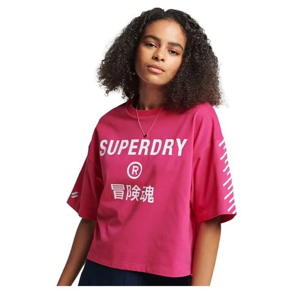 Футболка Superdry Code Core Sport, розовый