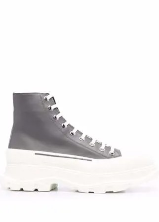 Alexander McQueen высокие кеды на контрастной платформе