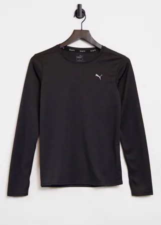 Черный лонгслив Puma Running-Черный цвет