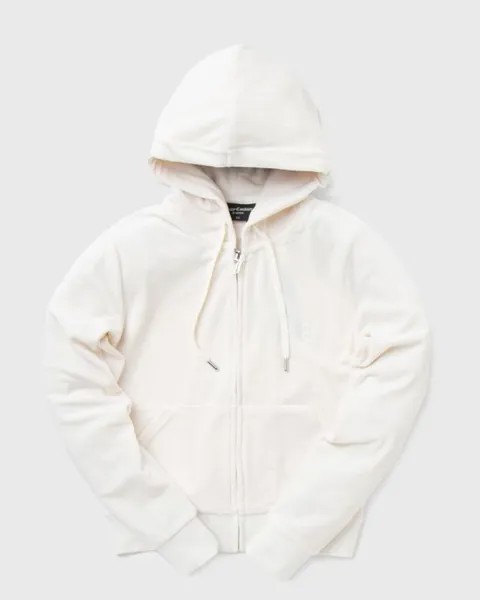 Худи Juicy Couture Classic Velour Robertson Zip Hoodie, цвет sugar swizzle