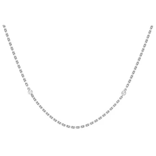 Серебряное колье с бесцветными фианитами 0320340-00775 100
