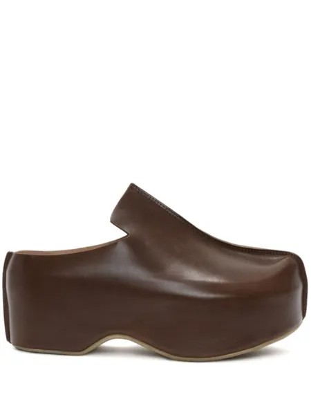 JW Anderson лоферы на платформе, коричневый