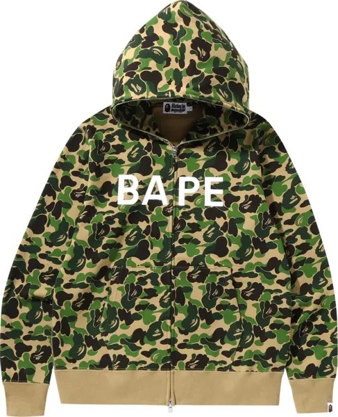 Худи BAPE ABC Camo Full Zip Hoodie 'Green', зеленый