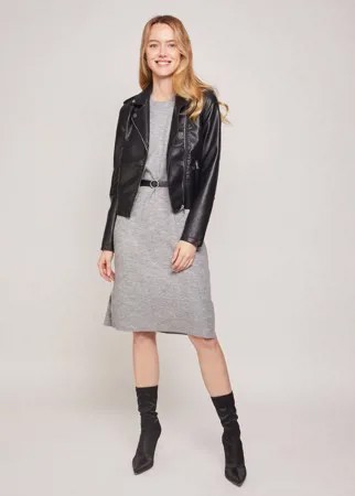 Кожаная куртка женская Zolla 021335P020249900 черная XS