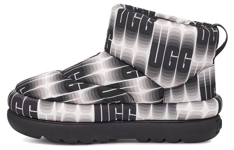 Зимние ботинки женские черные/белые Ugg
