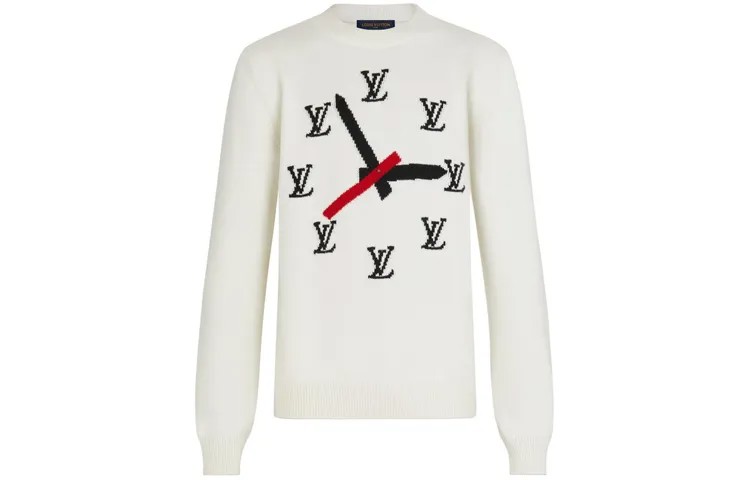 Новые квартальные продукты LV Sweater Men Louis Vuitton, кремовый