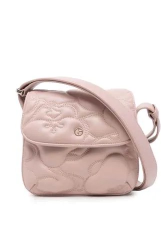 Giorgio Armani embossed leather satchel bag