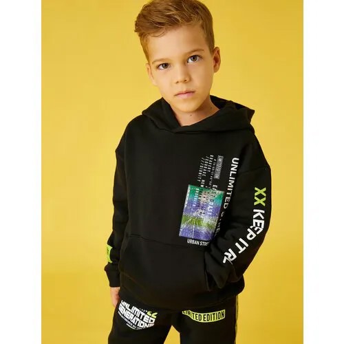 Свитшот KOTON, размер 6-7 лет, черный