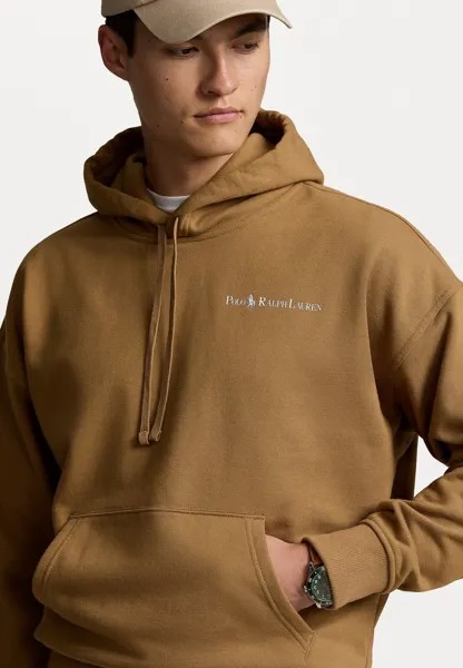 Толстовка с капюшоном RELAXED FIT LOGO FLEECE HOODIE Ralph Lauren, серо-коричневый