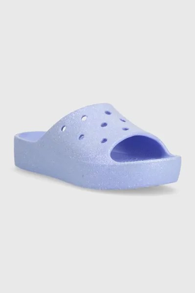 Классические тапочки Platforn с блестками Crocs, фиолетовый