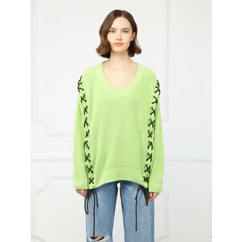 Пуловер ELEGANZZA, размер S, зеленый, черный