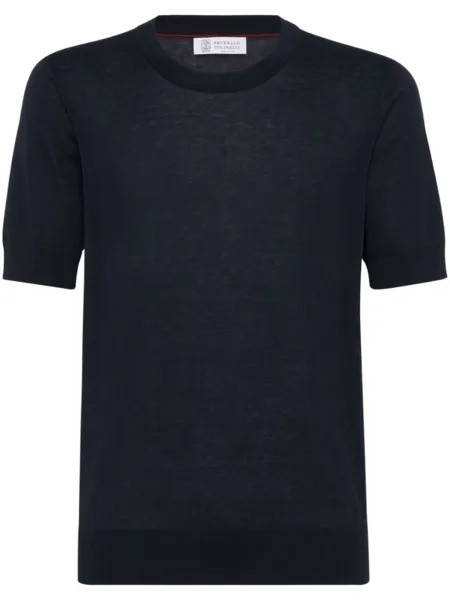 Brunello Cucinelli футболка из слаб трикотажа, синий