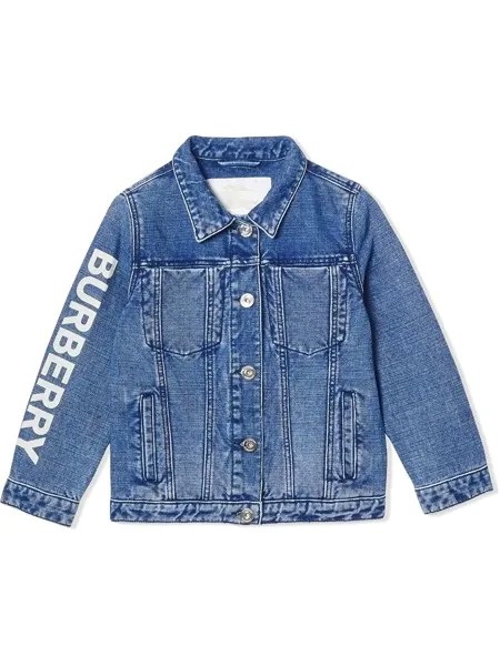 Burberry Kids джинсовая куртка с логотипом