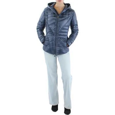 Женское короткое стеганое пальто темно-синего цвета с логотипом SNOWMAN Packabe S BHFO 2598