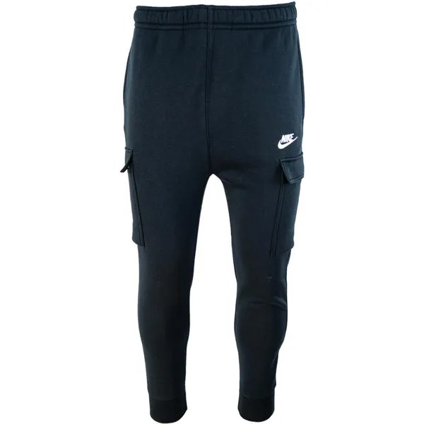 Флисовые брюки-карго Nike Sportswear Club, черные, мужские
