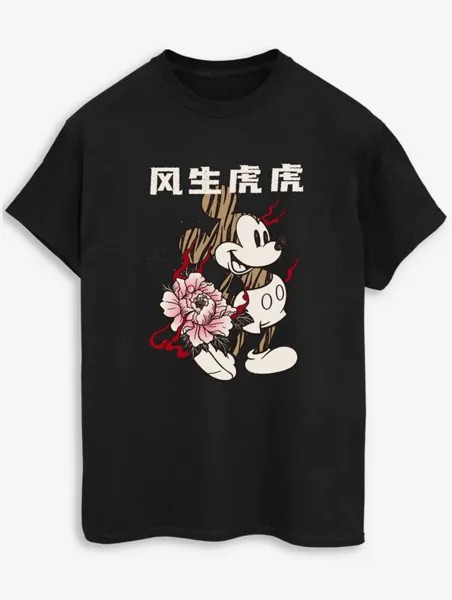 Черная футболка с принтом для взрослых NW2 Disney Mickey Mouse Rose George., черный
