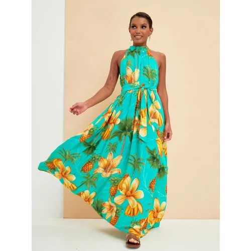 Сарафан YolKa_Dress, размер ЕДИНЫЙ, зеленый