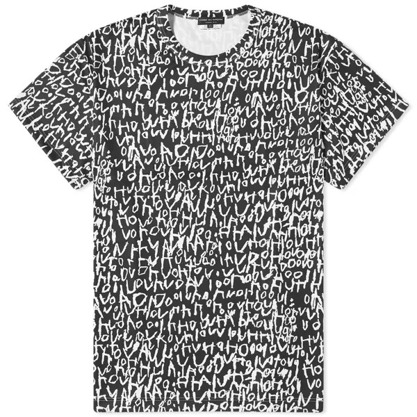 Футболка Comme Des Garçons Homme Plus Print E, цвет Black/White