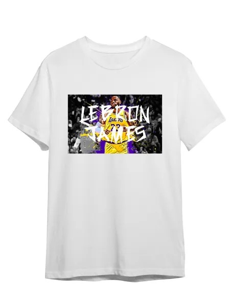 Футболка унисекс СувенирShop Баскетбол/NBA/Lebron James 6 белая S (44-46)