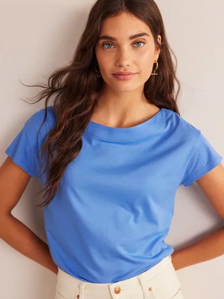 Футболка Boden Supersoft с вырезом лодочка, цвет Марина