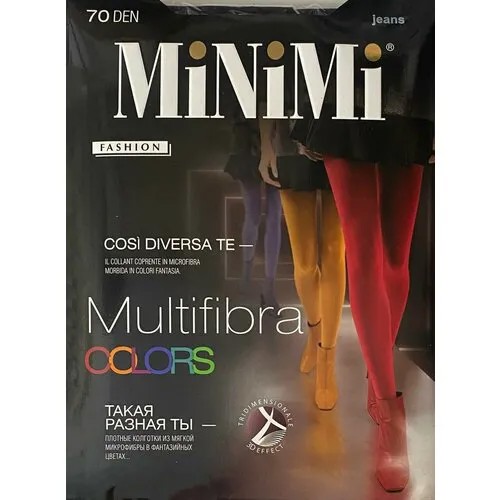 Колготки MiNiMi Multifibra Colors, 70 den, размер 3, синий, голубой