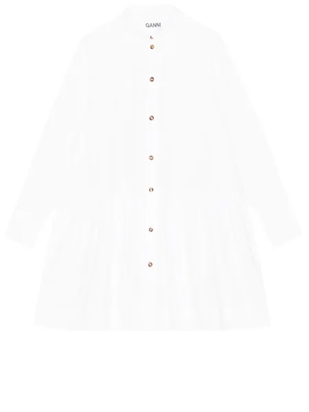 Платье Ganni Mini shirt, белый