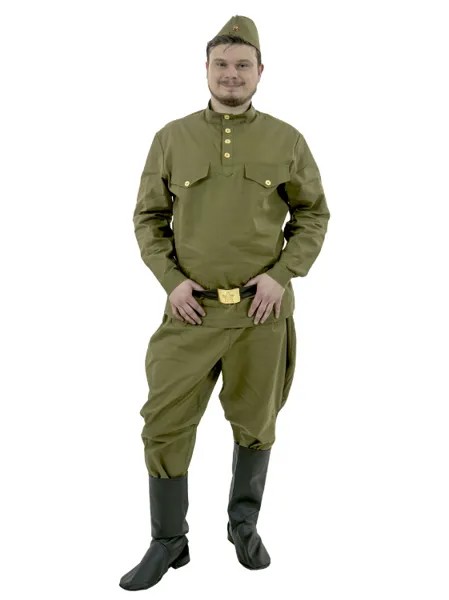 Костюм карнавальный мужской Солдат Вестифика v8102 зеленый 54 RU
