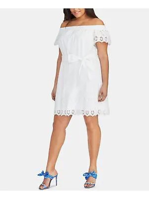 RACHEL ROY Женское белое кружевное вечернее платье свободного кроя с открытыми плечами плюс 3X