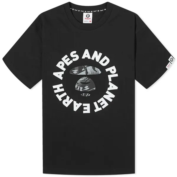 Футболка Aape 3M Camo Planet Earth, черный