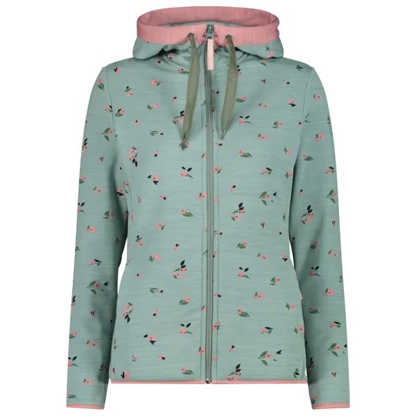 Флисовая жилетка Cmp Women's Printed Stretch Fix Hood, цвет Jade Melange