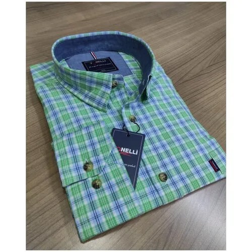 Рубашка Tonelli, размер 3XL(64), зеленый