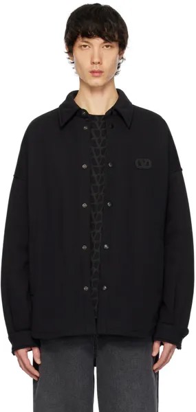 Черная дутая рубашка Valentino