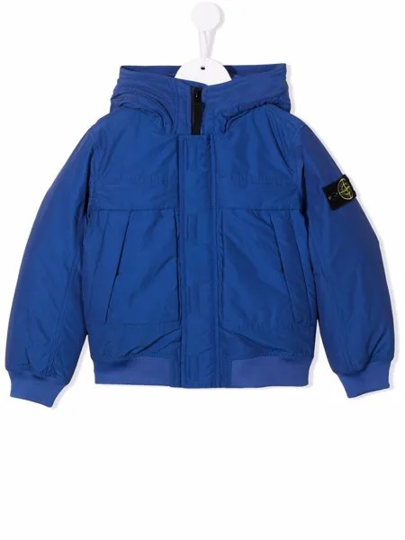 Stone Island Junior куртка с нашивкой-логотипом