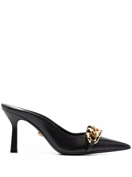 Мюли Medusa с цепочным декором Versace, черный