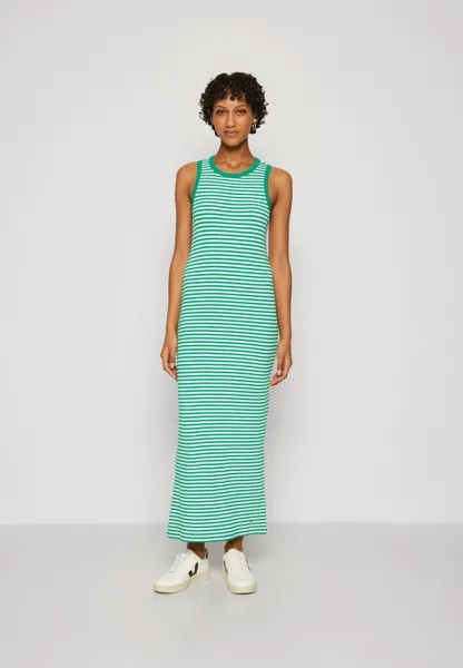 Платье из джерси SLIM MIDI DRESS Tommy Hilfiger, цвет olympic green/white
