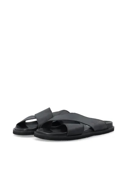 Тапочки Bialeonardo Cross Slide Bianco, черные