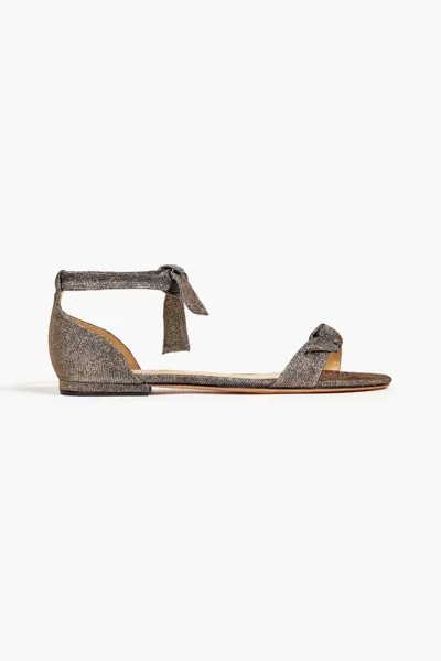 Босоножки New Clarita из ламе с бантиком Alexandre Birman, серебро
