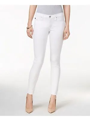 Женские белые джинсы скинни AG с молнией и карманами 31R