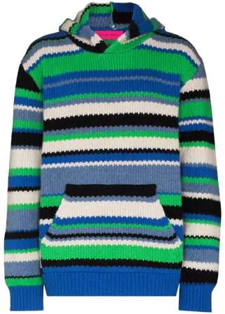 The Elder Statesman полосатый свитер с капюшоном