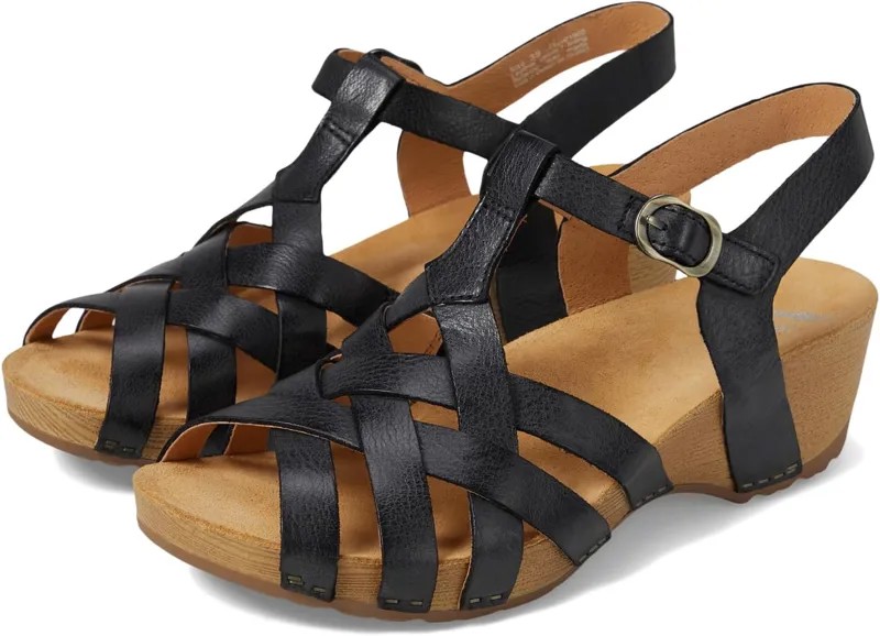 Сандалии Dansko Tinley, цвет Black Milled Burnished