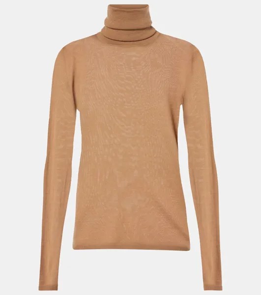 Водолазка из натуральной шерсти Saluto Max Mara, цвет cammello