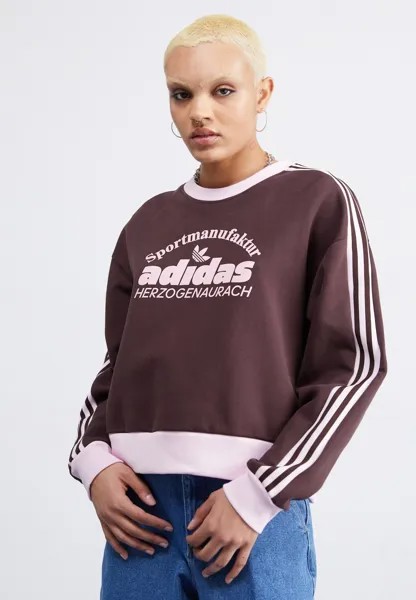 Толстовка RETRO GRAPHIC adidas Originals, цвет shadow brown