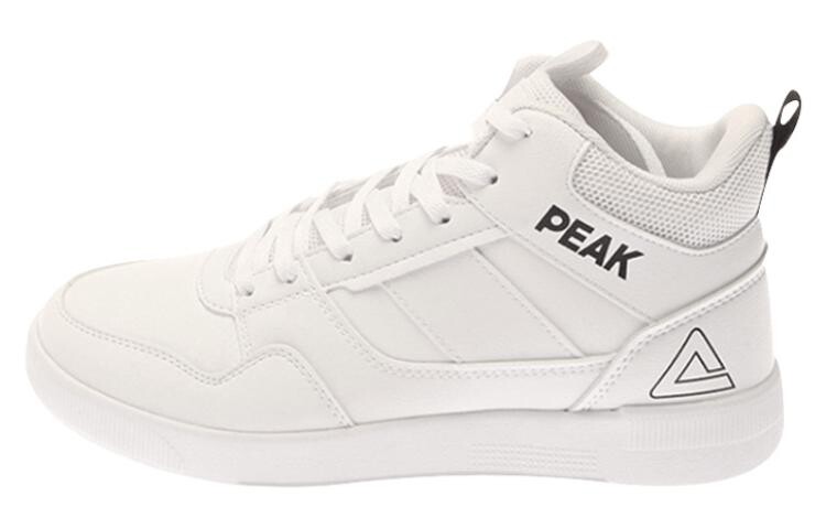 Кроссовки PEAK Skateboarding Shoes Unisex High-top White, белый