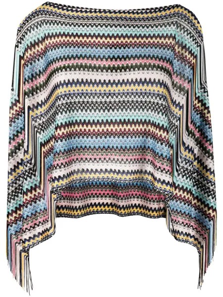 Missoni укороченный джемпер с узором зигзаг