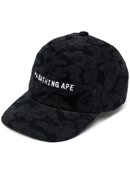 A BATHING APE® вельветовая кепка Shark с камуфляжным узором